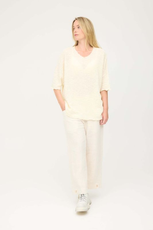 By basics bubble wool, 4507, med V-hals 